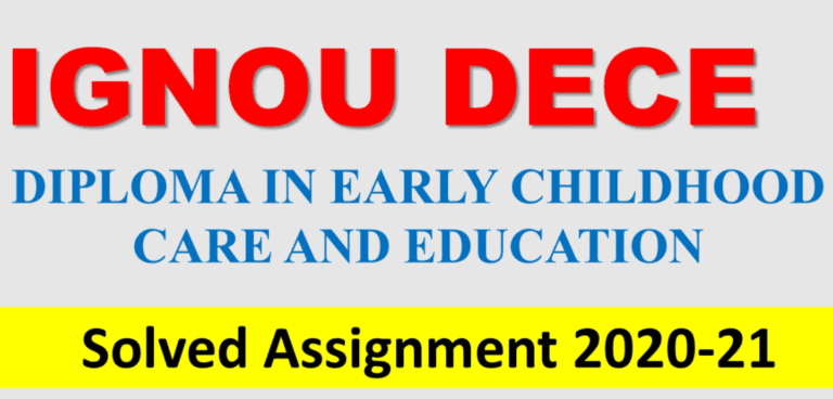 Ignou Solved Assignment 2020 21 Free Download Pdf