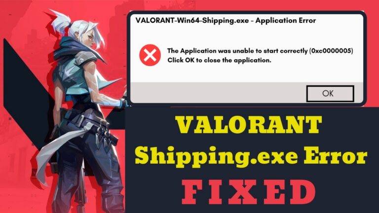 Valorant win64 shipping.exe Application Error