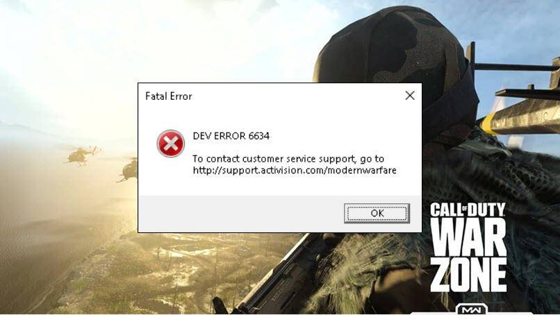 Modern Warfare Dev Error 6034 Xbox
