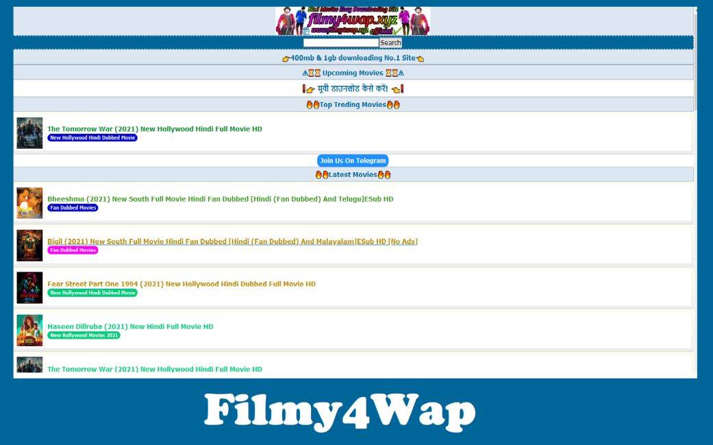 Filmy4web XYZ 2022 (2021) Latest Hollywood, Bollywood Movies Download!