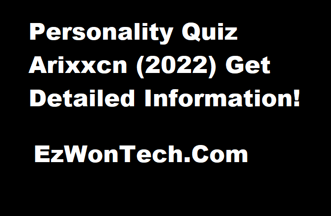 Personality Quiz Arixxcn