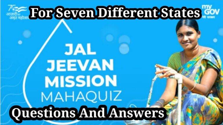 Jal Jeevan Mission Quiz Answers