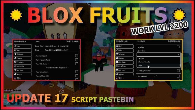 Roblox Blox Fruits Script Pastebin 2022