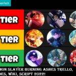 Demon Slayer Burning Ashes Trello, Codes, Wiki, Script 2022!