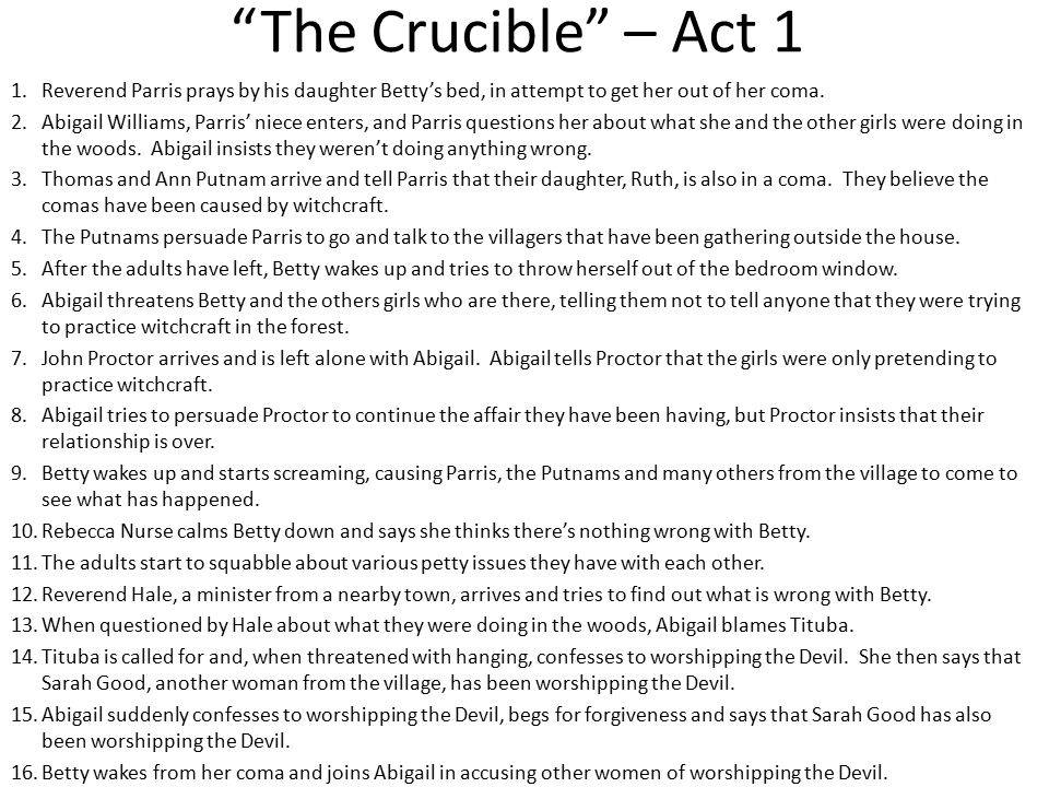 The Crucible Play Script