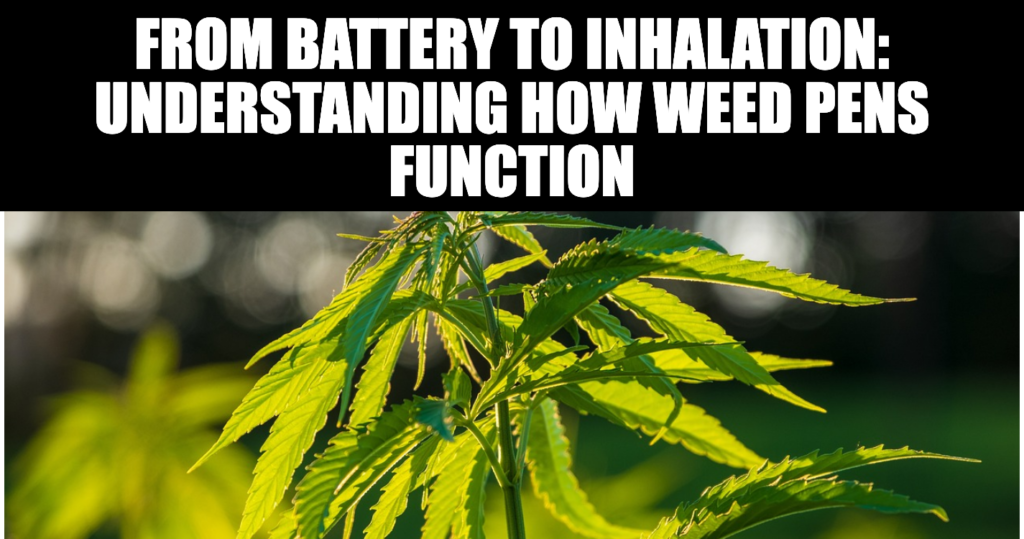 From Battery to Inhalation Understanding How Weed Pens Function