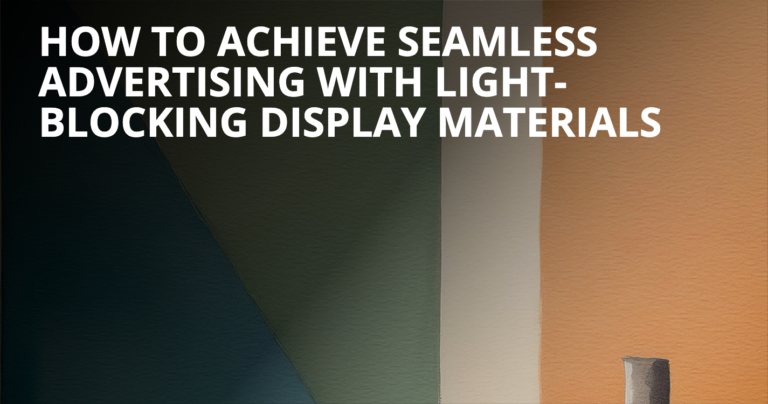 How to Achieve Seamless Advertising with Light Blocking Display Materials