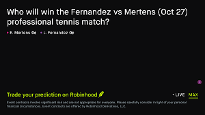 Antonia Ruzic: October 27, 2026: Fernandez vs Mertens Tennis Prediction Market